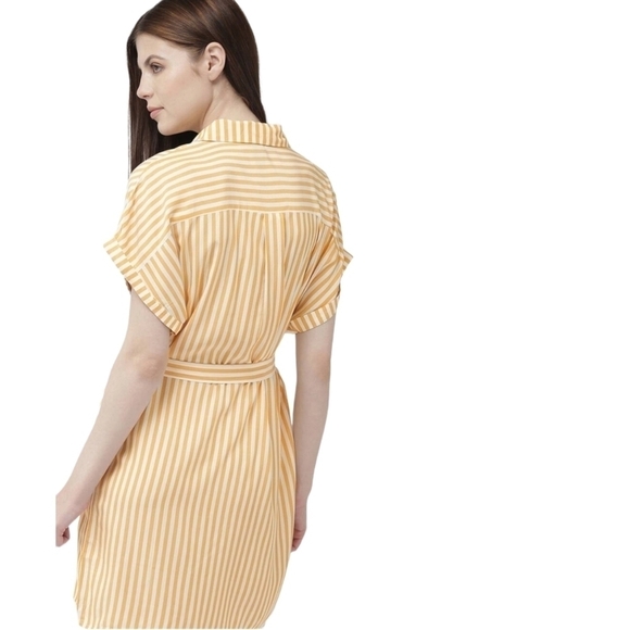 NWOT Forever 21 Button Front Striped Shirt Dress. - Picture 4 of 9